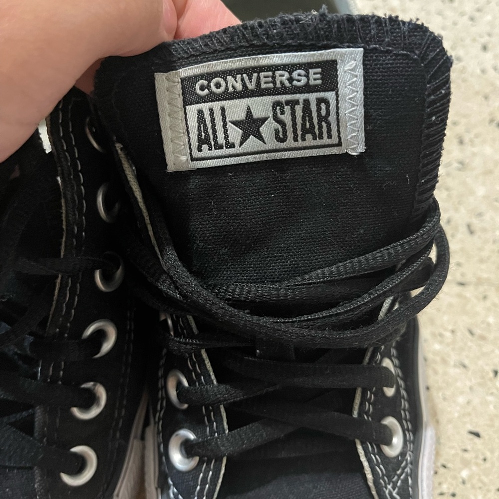 Converse All Star Black and White Sneakers - Picture 8 of 9